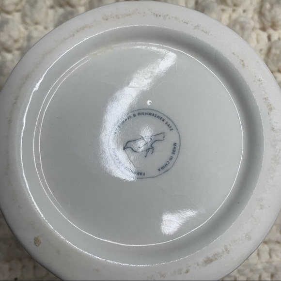 ANTHROPOLOGIE Porcelain Ceramic Monogram Coffee Tea Cup Mug “D” Initial - Picture 5 of 7